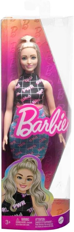 Muñeca Barbie Fashionistas #202, con curvas y cabello rubio, con at...