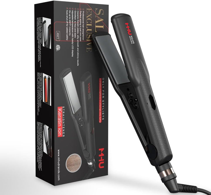 Plancha de pelo portátil 2 en 1 de doble voltaje: 1.25" de anch...
