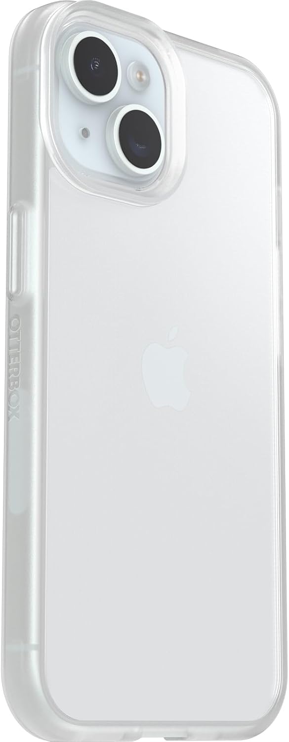 OtterBox Funda para iPhone 16e y 15 Prefix Series, transparente, ultrafina, apta para bolsillo, bordes elevados que protegen la cámara y la pantalla, compatible con carga inalámbrica, elegante funda