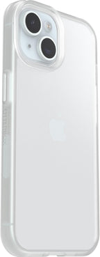 OtterBox Funda para iPhone 16e y 15 Prefix Series, transparente, ultrafina, apta para bolsillo, bordes elevados que protegen la cámara y la pantalla, compatible con carga inalámbrica, elegante funda