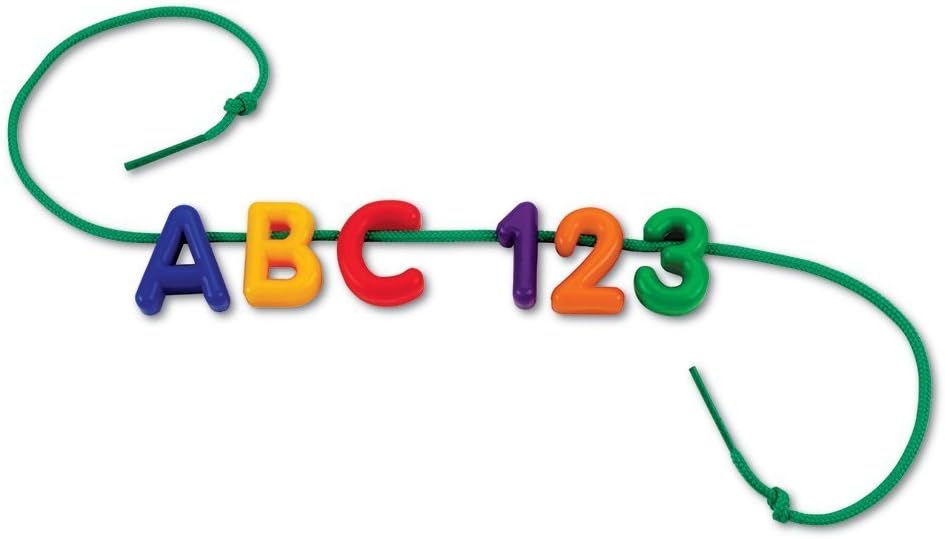 Learning Resources - Alfabeto con cordones en mayúsculas, 275 piezas, a partir de 3 años, artículos imprescindibles de aprendizaje preescolar, suministros para profesores y escuelas en casa, letras