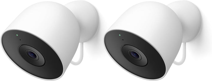 Google Nest Cam Outdoor (cableada, 2.ª generación) - Paquete de 2 -...