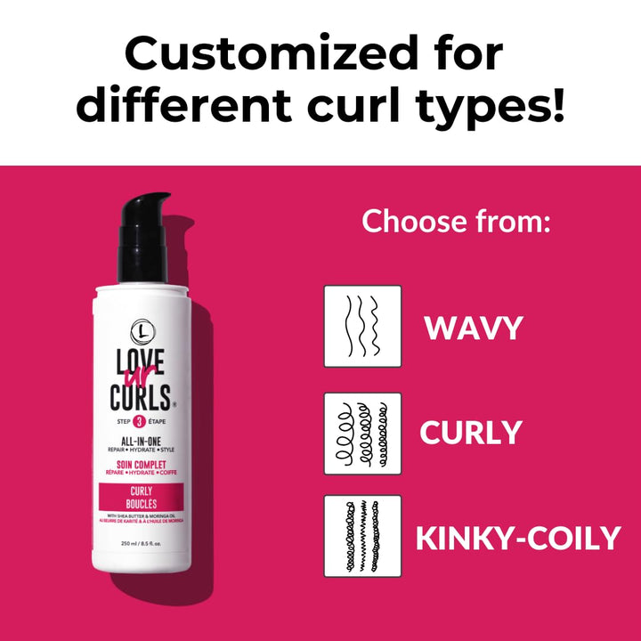 Love Ur Curls Crema Estilizadora de Rizos Todo en Uno, Crema Rizado...