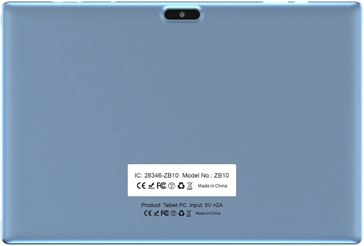 Tablet de 10 pulgadas con funda protectora para tableta y lápiz capacitivo, Azul