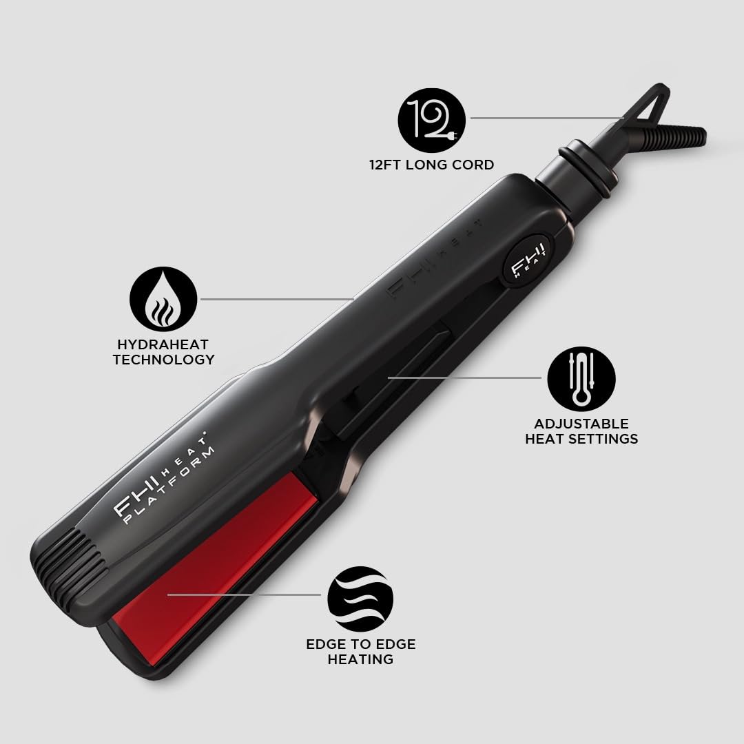 FHI HEAT Plancha de pelo de turmalina Platform Pro Styling para tod...