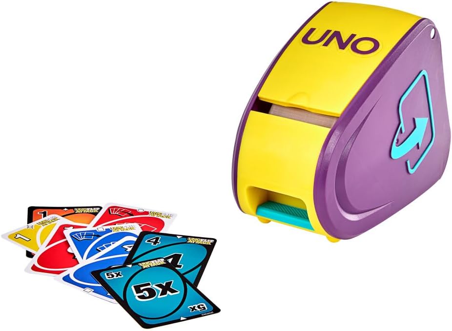 Mattel Games UNO - Juego de cartas Flip Attack con unidad de lanzam...
