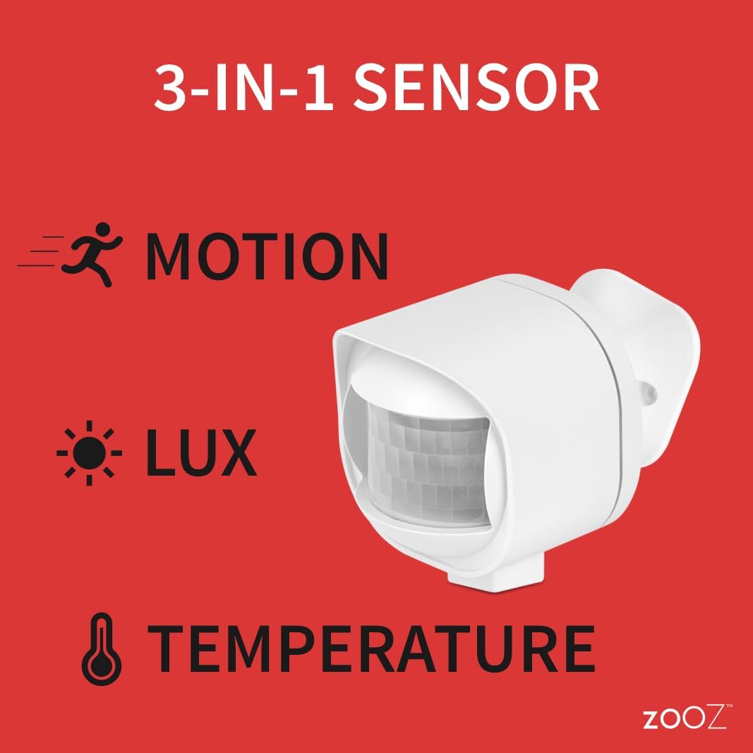 Zooz Sensor de movimiento para exteriores/interiores ZSE70