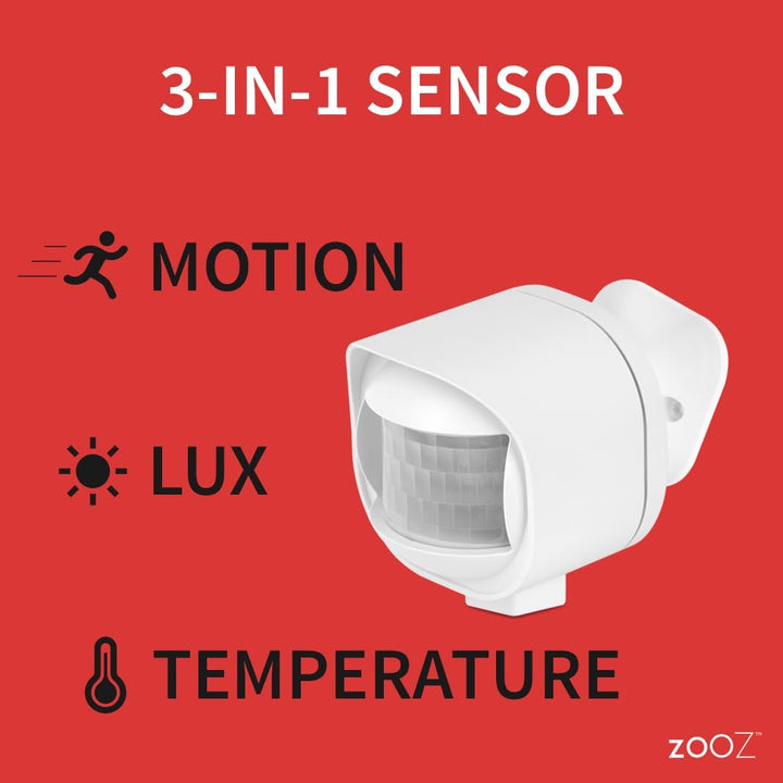 Zooz Sensor de movimiento para exteriores/interiores ZSE70