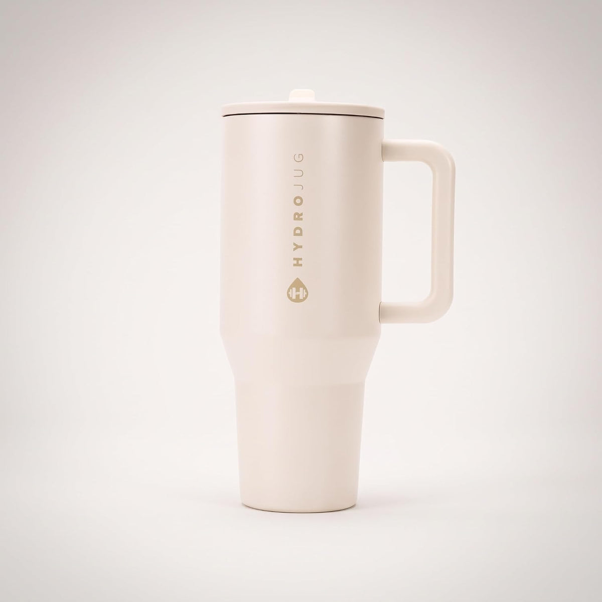 HydroJug Traveler - Botella de agua aislada con asa, 40 onzas, color crema
