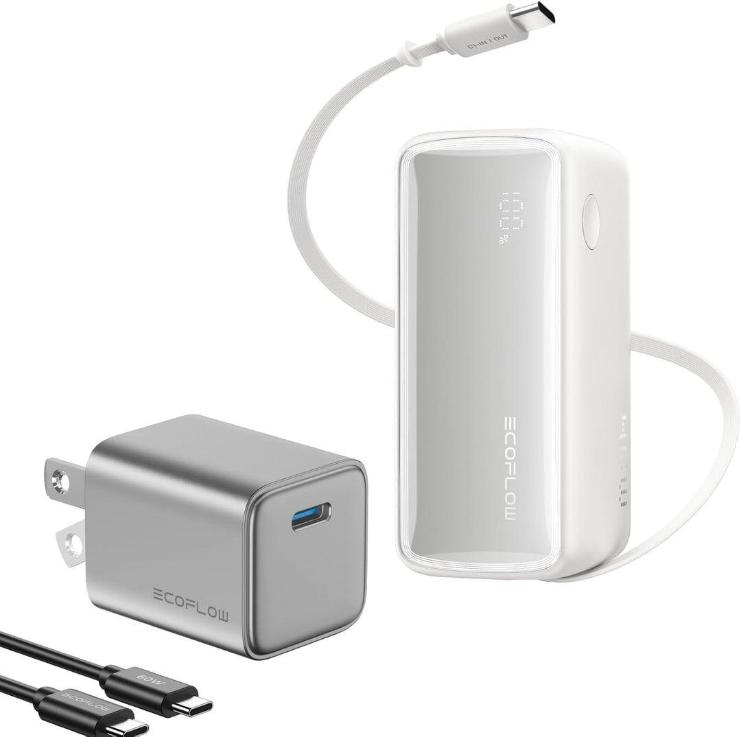 EF ECOFLOW Rapid 45W Power Bank 10000mAh Cargador portátil y 20W Ga...