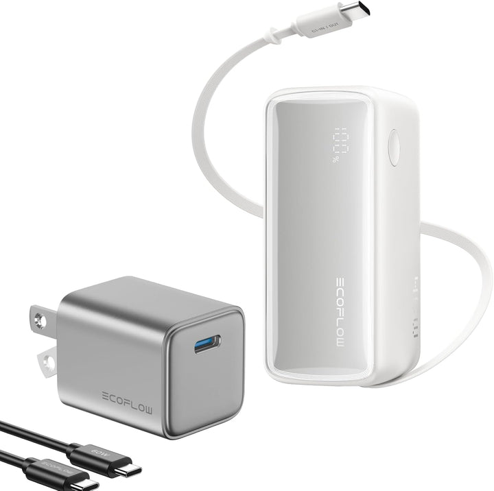 EF ECOFLOW Rapid 45W Power Bank 10000mAh Cargador portátil y 20W Ga...
