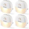 AUVON Luz nocturna enchufable, sensor de movimiento y sensor de atardecer a
