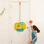 B. toys Red de baloncesto colgante, aro de dinosaurio ajustable