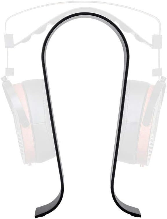 Monoprice Soporte para auriculares, negro, construcción de aluminio completo, sólido y estable, se adapta a la mayoría de los auriculares