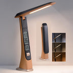 Lámpara WILIT Lámparas Recargables Lámpara de Mesa Inalámbrica, Lámpara de Escritorio Portátil Plegable - Luces LED que Funcionan con Batería con Brillo Regulable Continuamente y Pantalla de Tiempo para