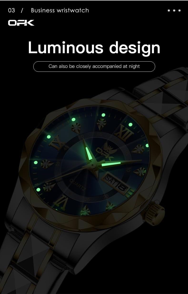 OPK Relojes para Mujer Estilo Business, Reloj Femenino con Correa de Acero Inoxidable, Reloj de Muñeca para Damas