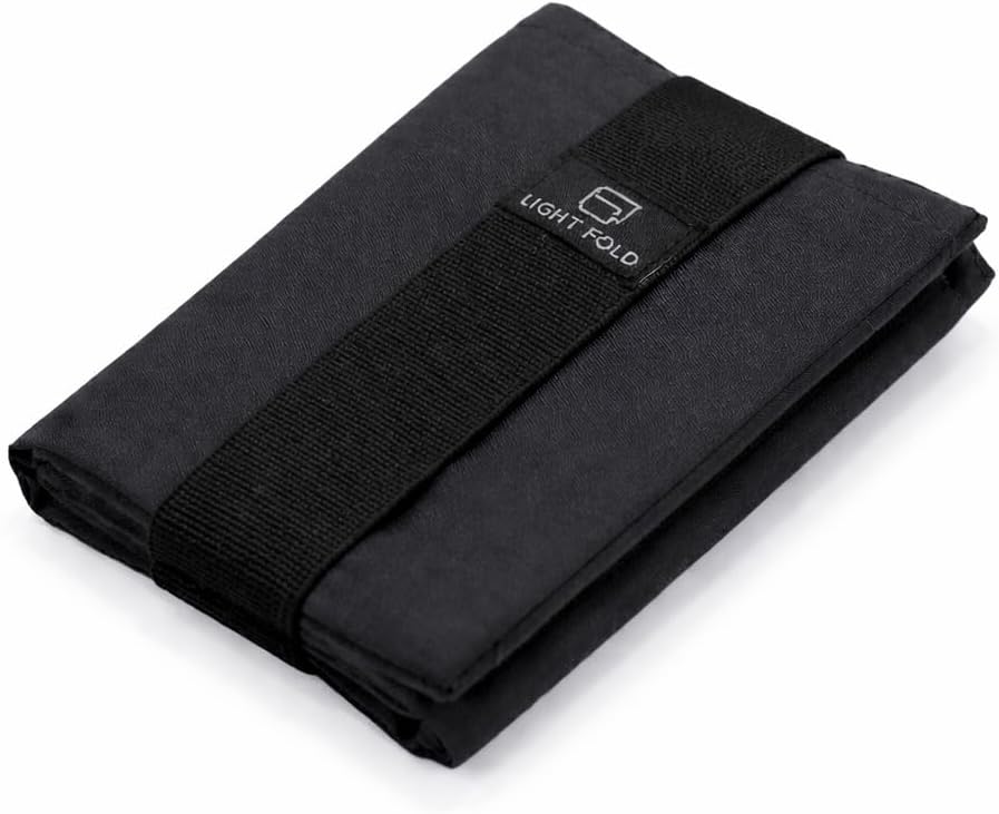 LIGHT FOLD - Cartera delgada de nailon triple para hombre, bolsillo frontal