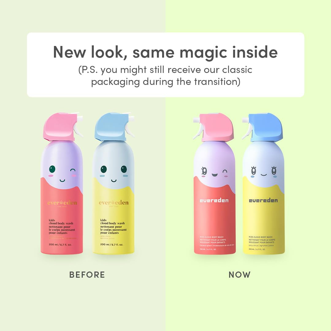 Evereden Kids Bathtime Trio: Juego de champú y acondicionador desen...