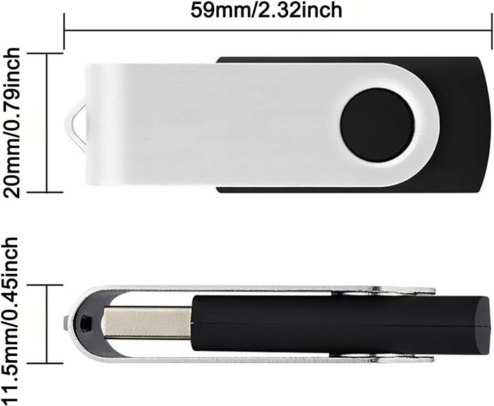 Paquete de 5 unidades flash USB de 32GB con adaptador tipo C y caja...
