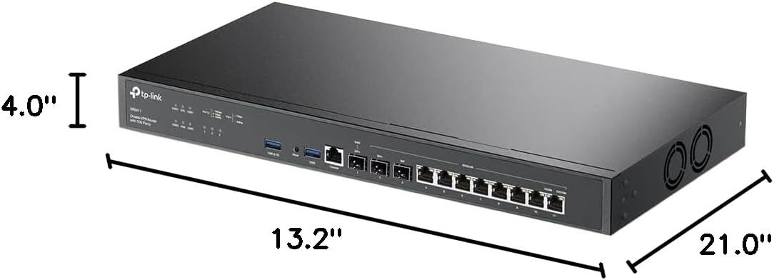TP-Link ER8411 Enterprise Wired 10G VPN Router - Hasta 10 puertos W...