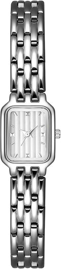BESTKANG Reloj de pulsera con esfera cuadrada para mujer, estilo retro, con movimiento de cuarzo, reloj de pulsera pequeño para mujer