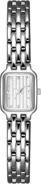 BESTKANG Reloj de pulsera con esfera cuadrada para mujer, estilo retro, con movimiento de cuarzo, reloj de pulsera pequeño para mujer
