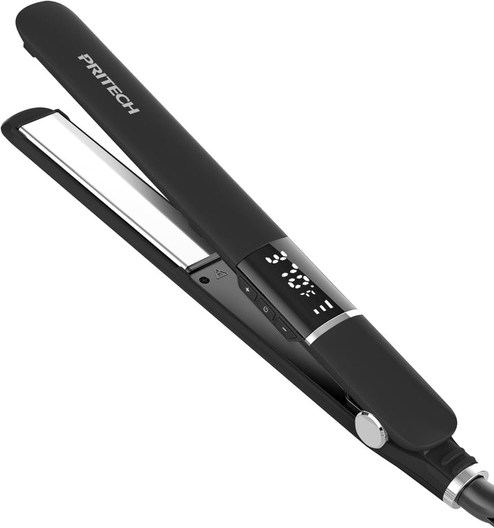 PRITECH Plancha plana para el cabello, plancha plana de titanio con...