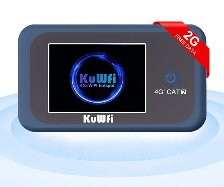 KuWFi Hotspot WiFi portátil para exteriores, enrutador WiFi 4G LTE...
