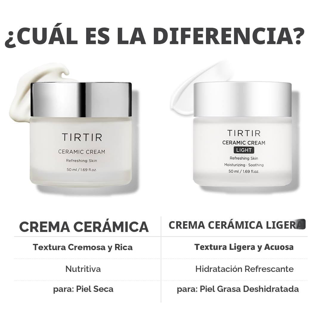 TIRTIR Crema de ceramida natural | Hidratante profundo para piel de...