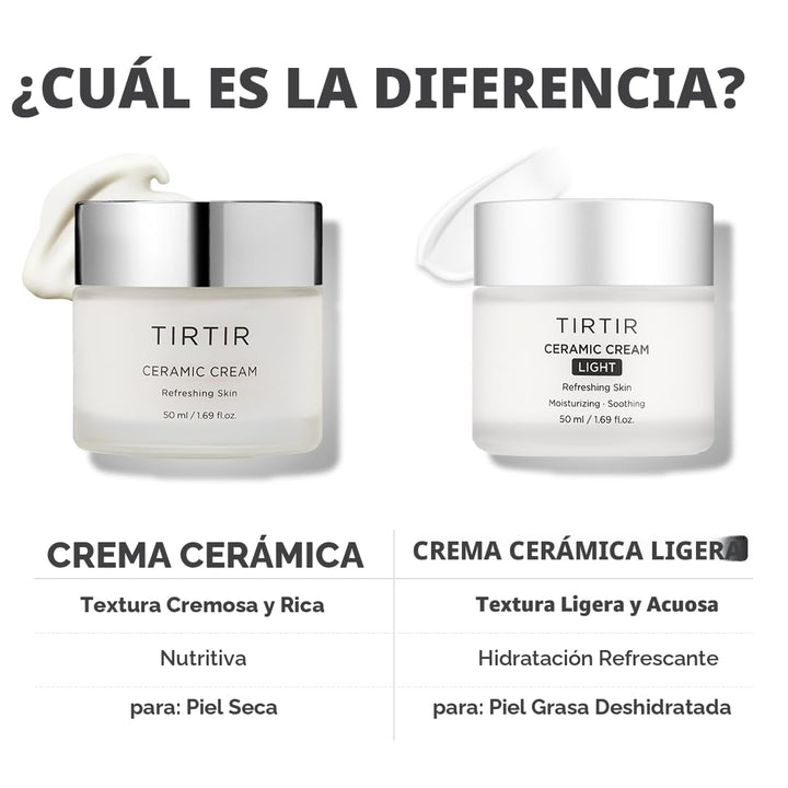 TIRTIR Crema de ceramida natural | Hidratante profundo para piel de...