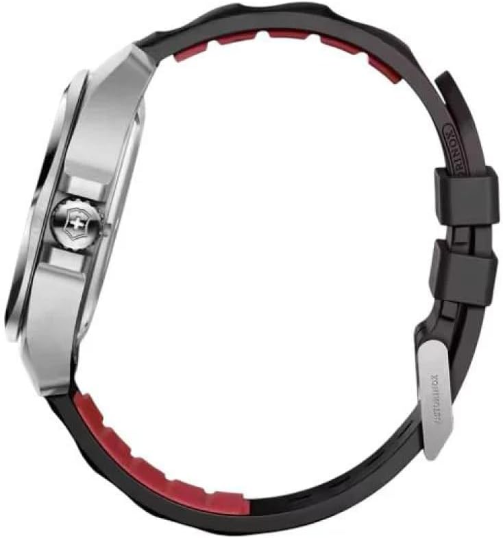 Reloj Victorinox I.N.O.X de cuarzo con esfera negra y correa de goma negra de 41mm - 242028