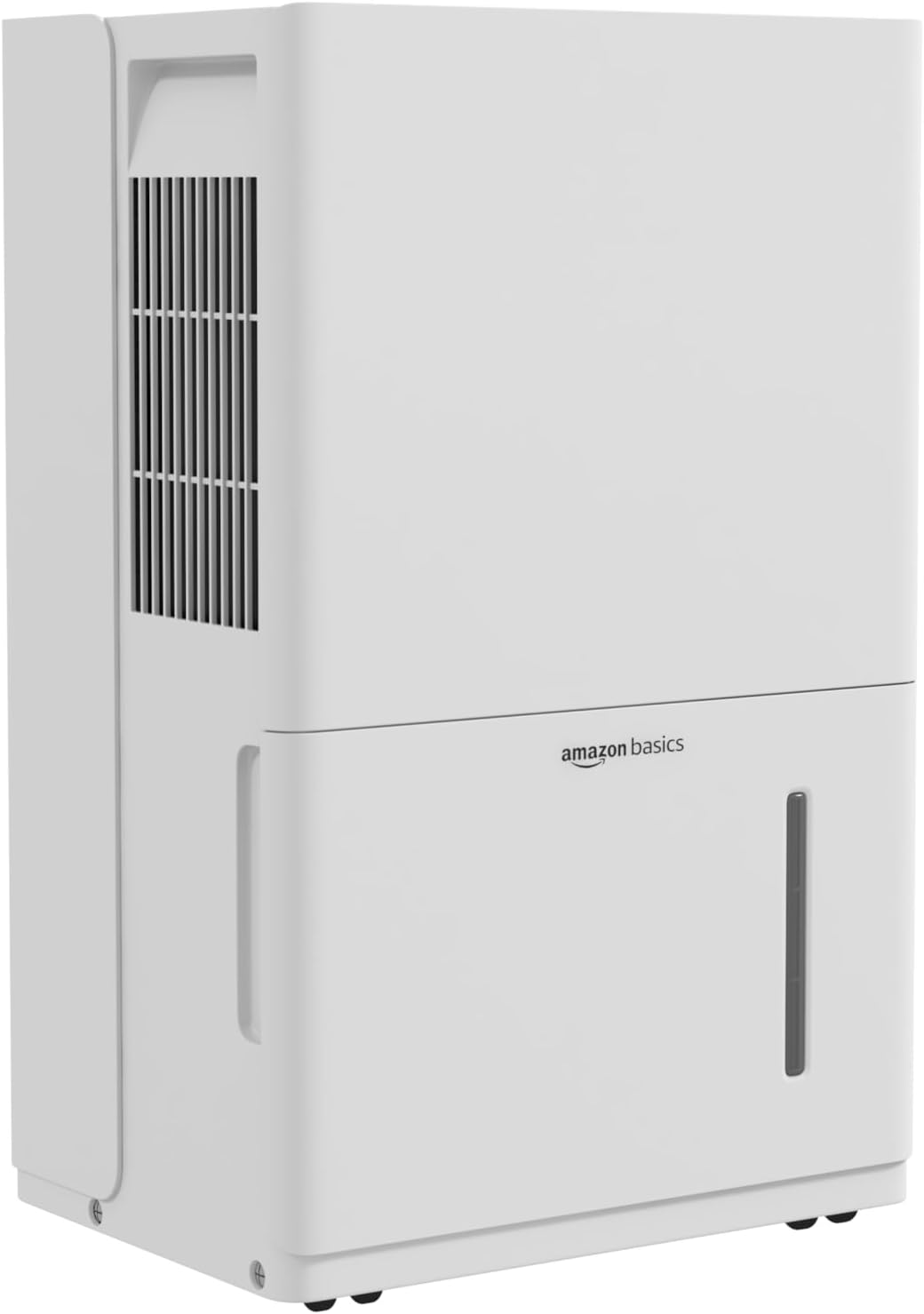 Amazon Basics Deshumidificador grande de 50 pintas con bomba, certificado New Energy Star, control de humedad, descongelación automática, temporizador, protección contra desbordamiento para