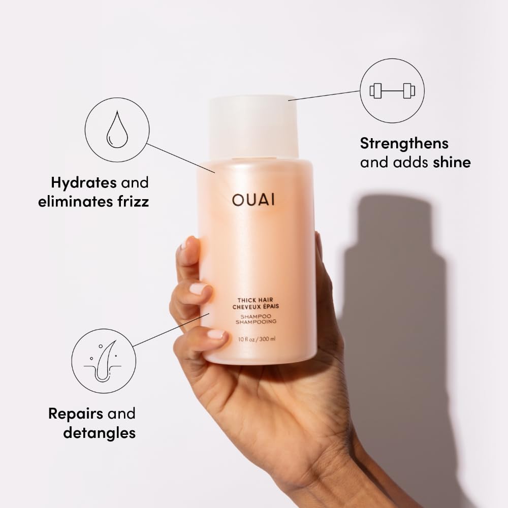 OUAI Juego de Champú y Acondicionador para Cabello Grueso, Tamaño d...