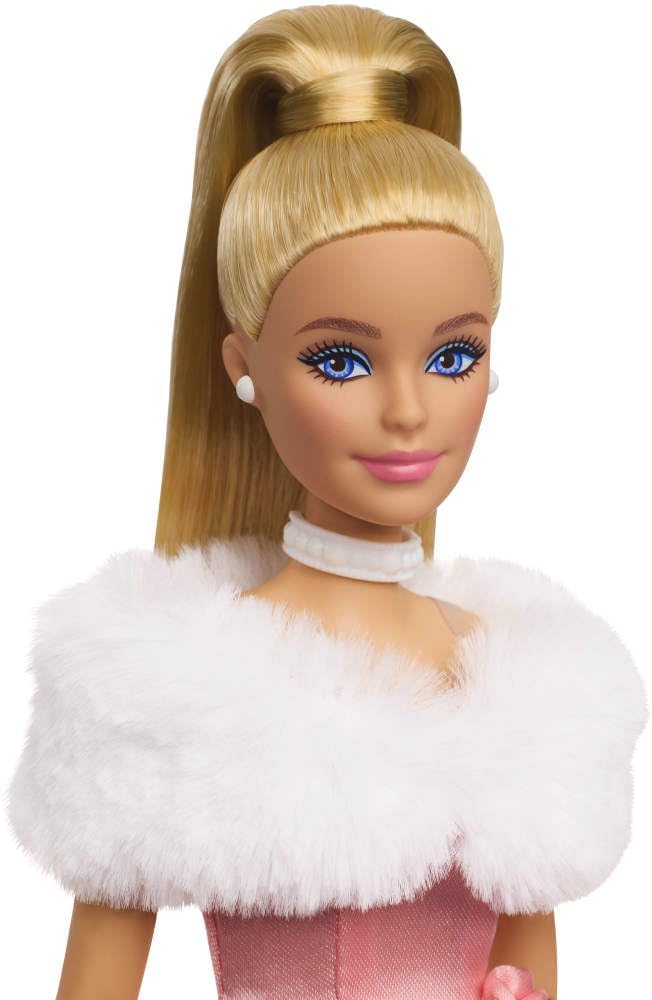 Barbie Muñeca de moda de noche encantada en vestido rosa, Mattel Re...