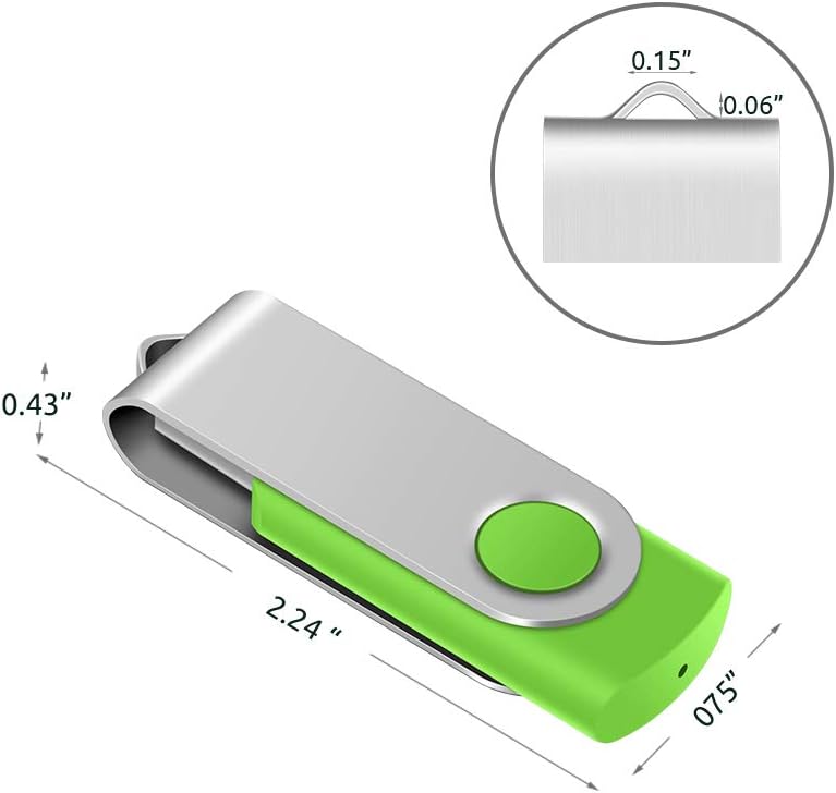 10 X Enfain Unidad Flash USB 2.0 de 16GB Memoria Zip Pen Disk Verde...