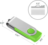 10 X Enfain Unidad Flash USB 2.0 de 16GB Memoria Zip Pen Disk Verde...