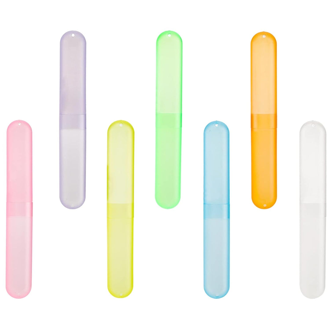 Hedume Estuche para cepillos de dientes de viaje de 35 piezas, 7 co...