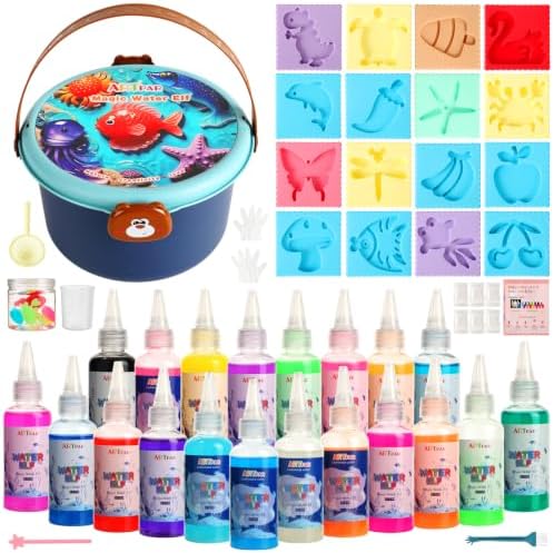 Artpar Magic Water Elf Toy Kit - 20 geles y 16 moldes, divertidas mascotas