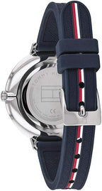 Tommy Hilfiger Reloj casual de cuarzo para mujer, acero inoxidable y correa de silicona, Color: azul marino (Modelo: 1782154)