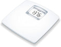 Beurer Báscula digital de baño PS25 para peso corporal, capacidad de 400 libras, calibración automática, pantalla retroiluminada XL, báscula corporal de vidrio, precisa y precisa