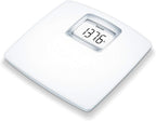Beurer Báscula digital de baño PS25 para peso corporal, capacidad de 400 libras, calibración automática, pantalla retroiluminada XL, báscula corporal de vidrio, precisa y precisa