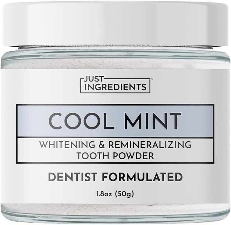 JUST INGREDIENTS Polvo de dientes remineralizante, sin flúor, 1 oz...