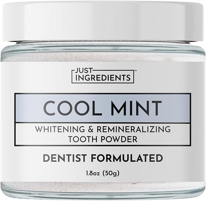 JUST INGREDIENTS Polvo de dientes remineralizante, sin flúor, 1 oz...