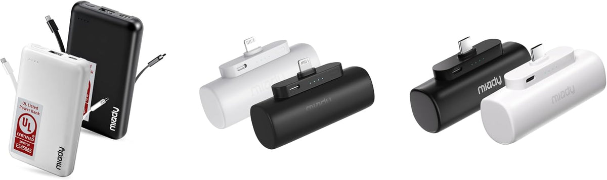 Miady Paquete de 6 cargadores portátiles a granel de 5000mAh