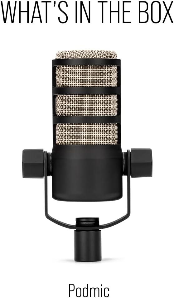Micrófono de transmisión dinámica cardioide PodMic RØDE: salida XLR...