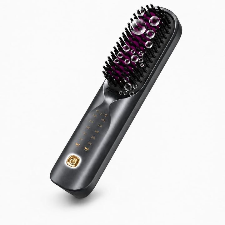 Bopcal Cordless Hair Straightener Brush, 10000mAh Ionic Heated Comb...