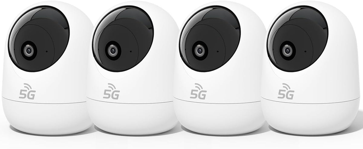 Rraycom Paquete de 4 cámaras de seguridad 2K para interiores 5G\/2....