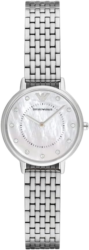 Emporio Armani Reloj de cuero de dos manos para mujer