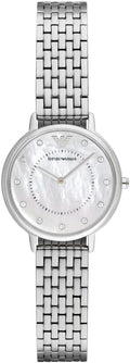 Emporio Armani Reloj de cuero de dos manos para mujer