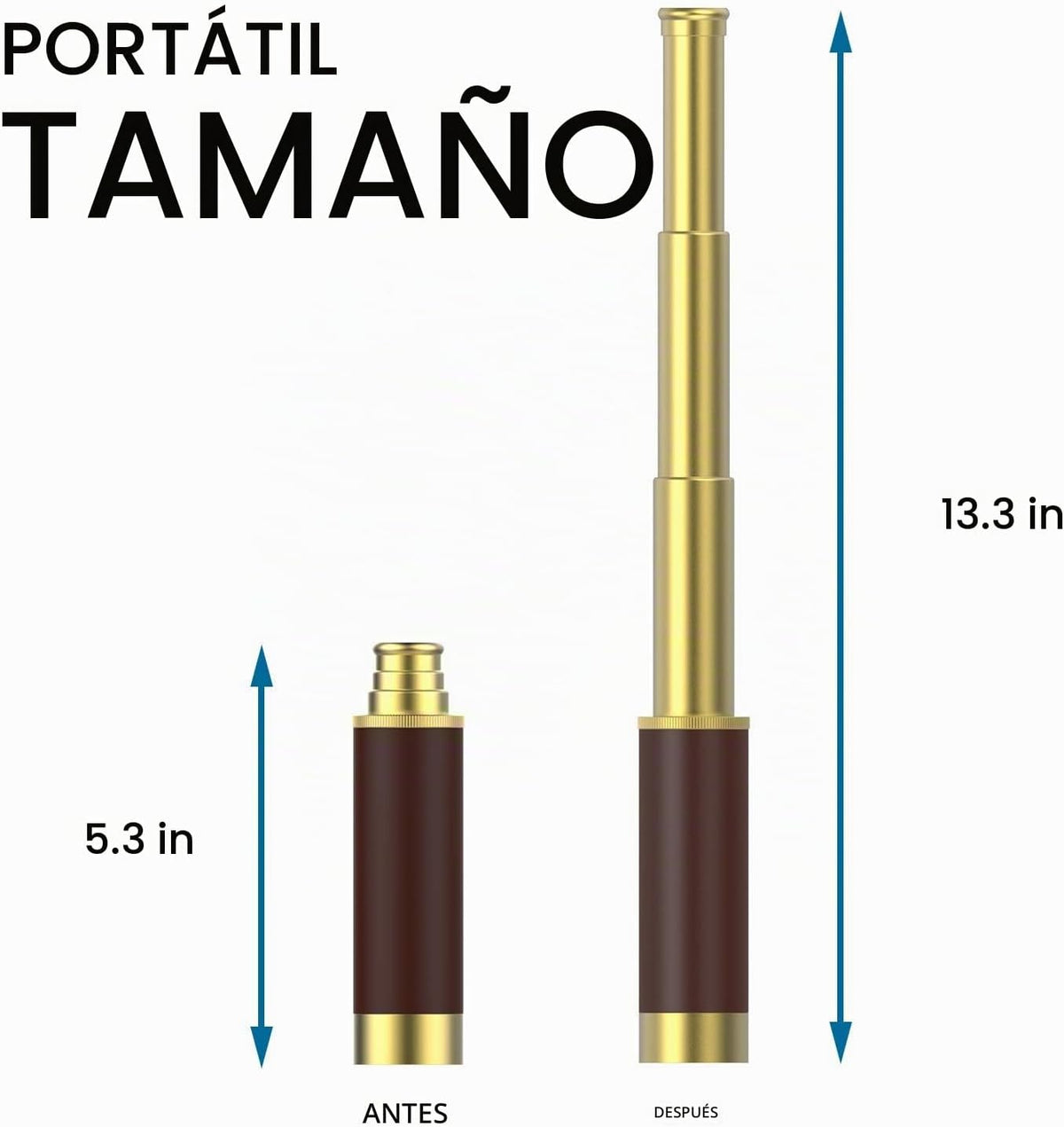 Telescopio monocular pirata con brújula de bolsillo de mapa del tesoro - Catalejo plegable para conjunto de accesorios de fiesta